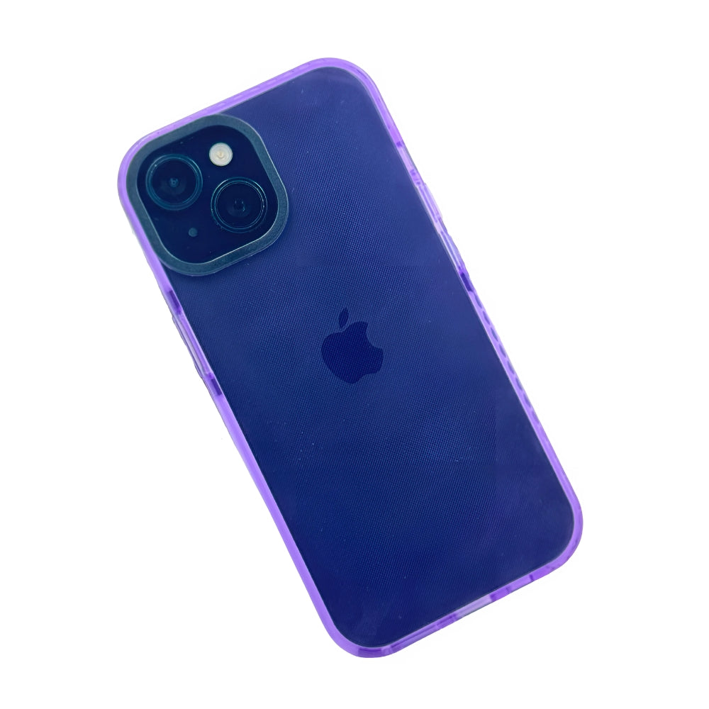 Purple Clear iPhone Case - White Background View