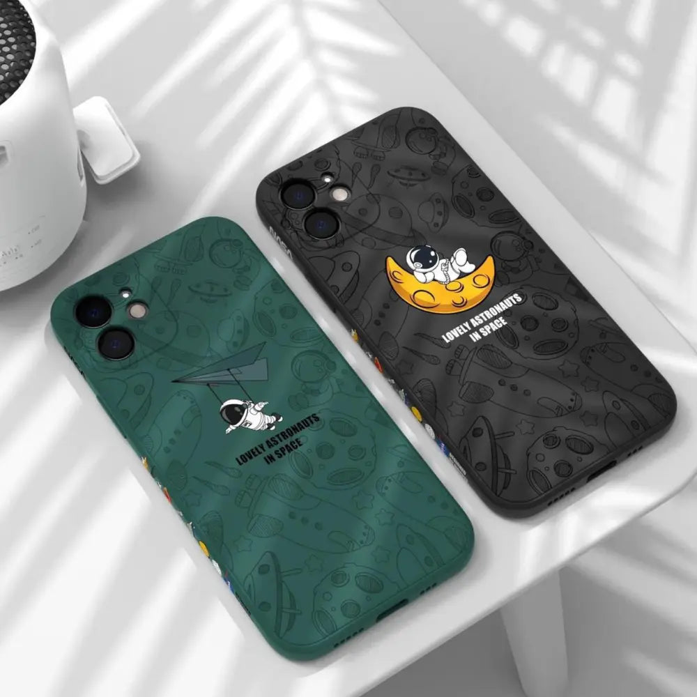 iPhone Xs Space Astronaut Silicone Cover