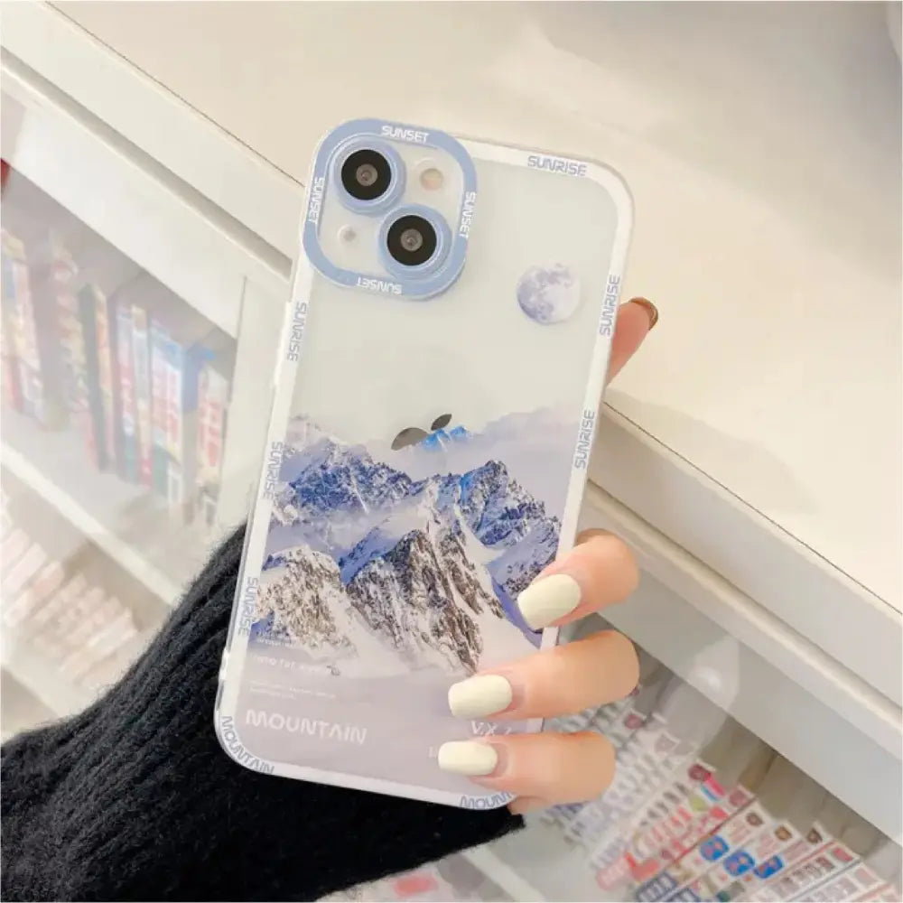 iPhone Xs Snow Mountain & Sunset Covers