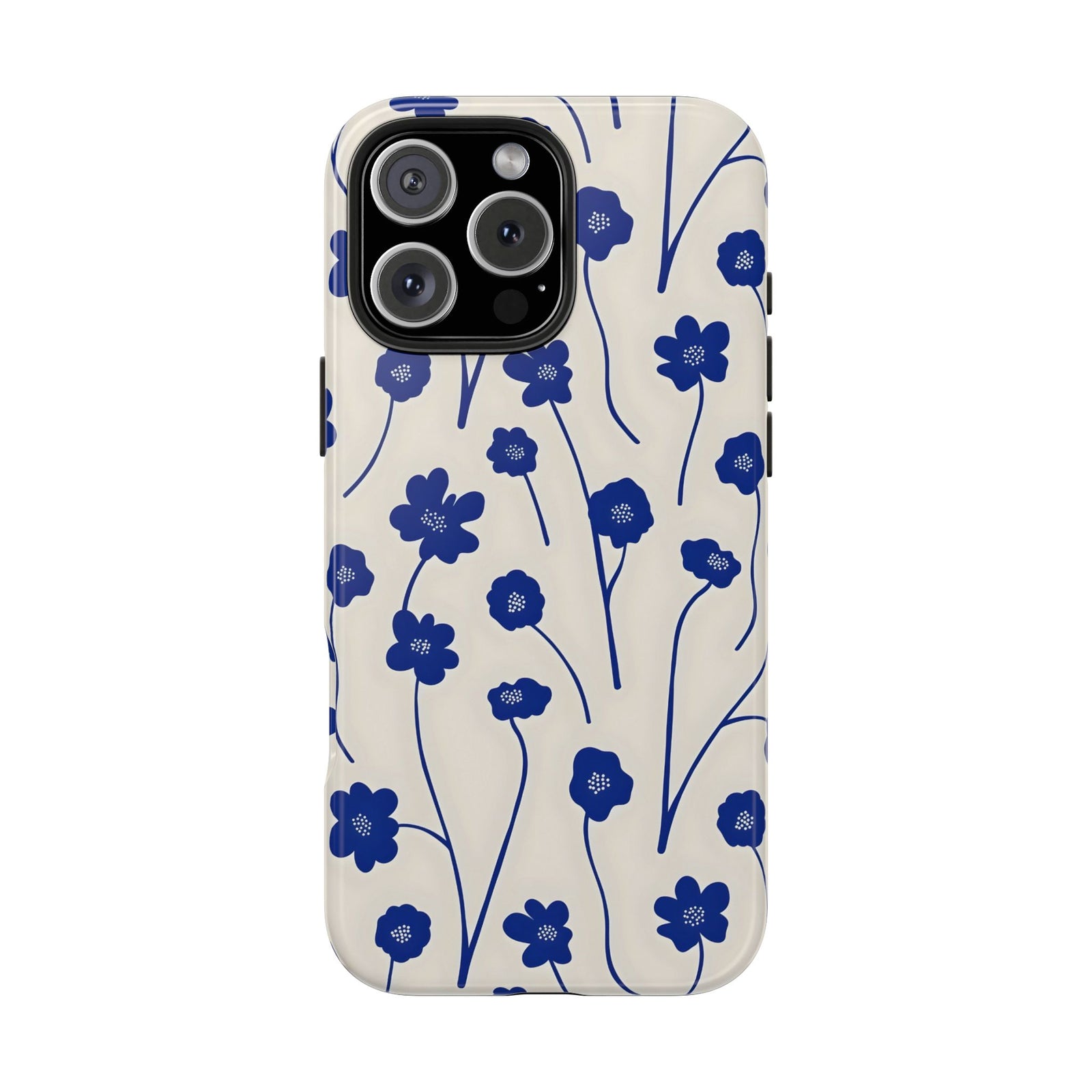 iPhone 16 Pro Max Case Cover | The Cobalt Feathers | #1062