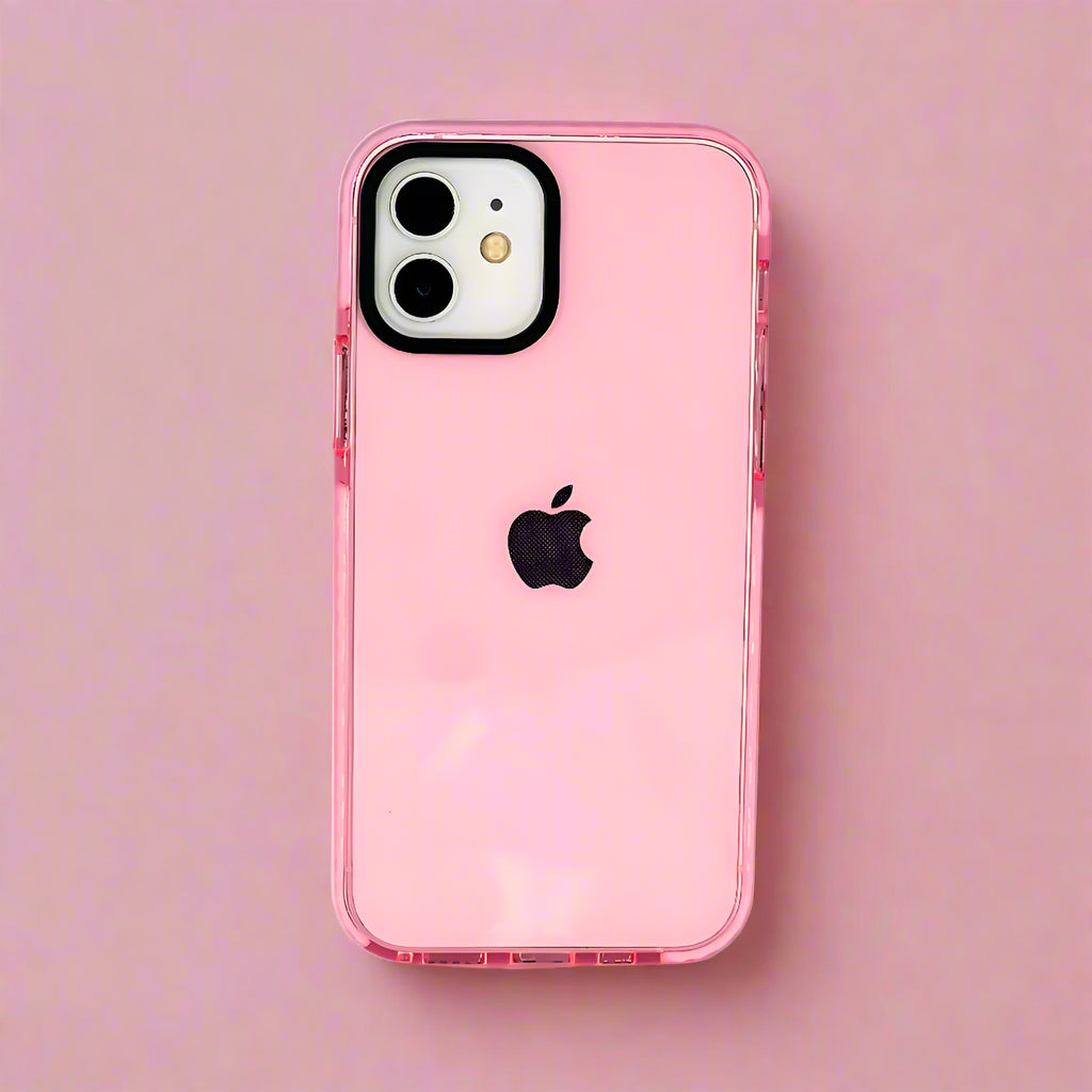 Clear iPhone Case ft Minimals Edition | Pink iPhone Covers