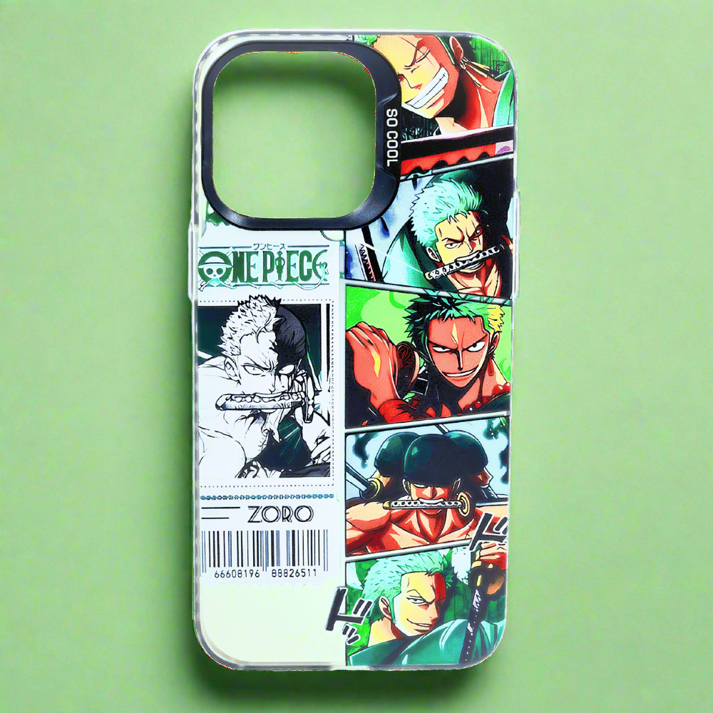Shades of Zoro Anime iPhone Case | Green Background