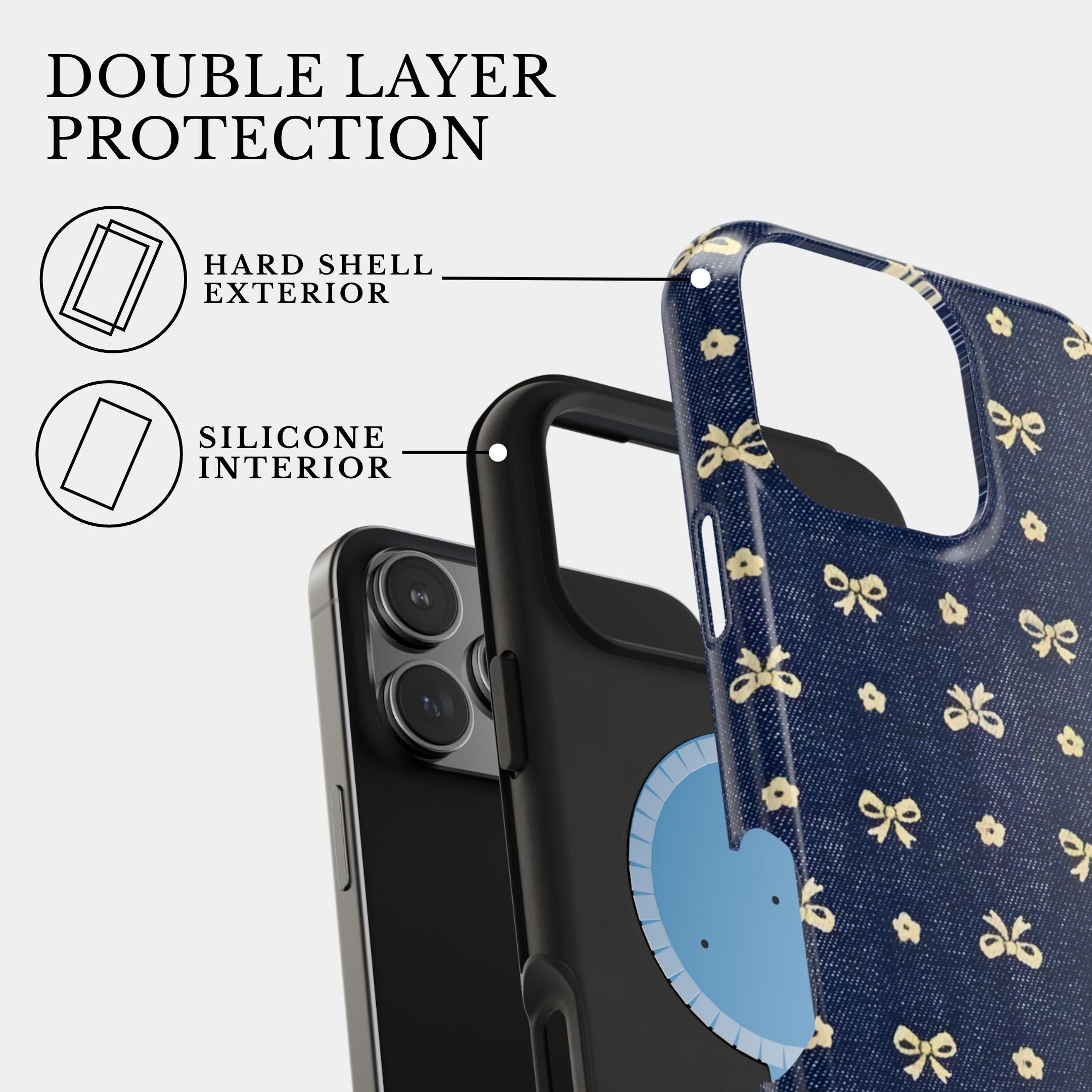 iPhone 12 Pro Max Case Cover | The Denim Blossoms | #1150