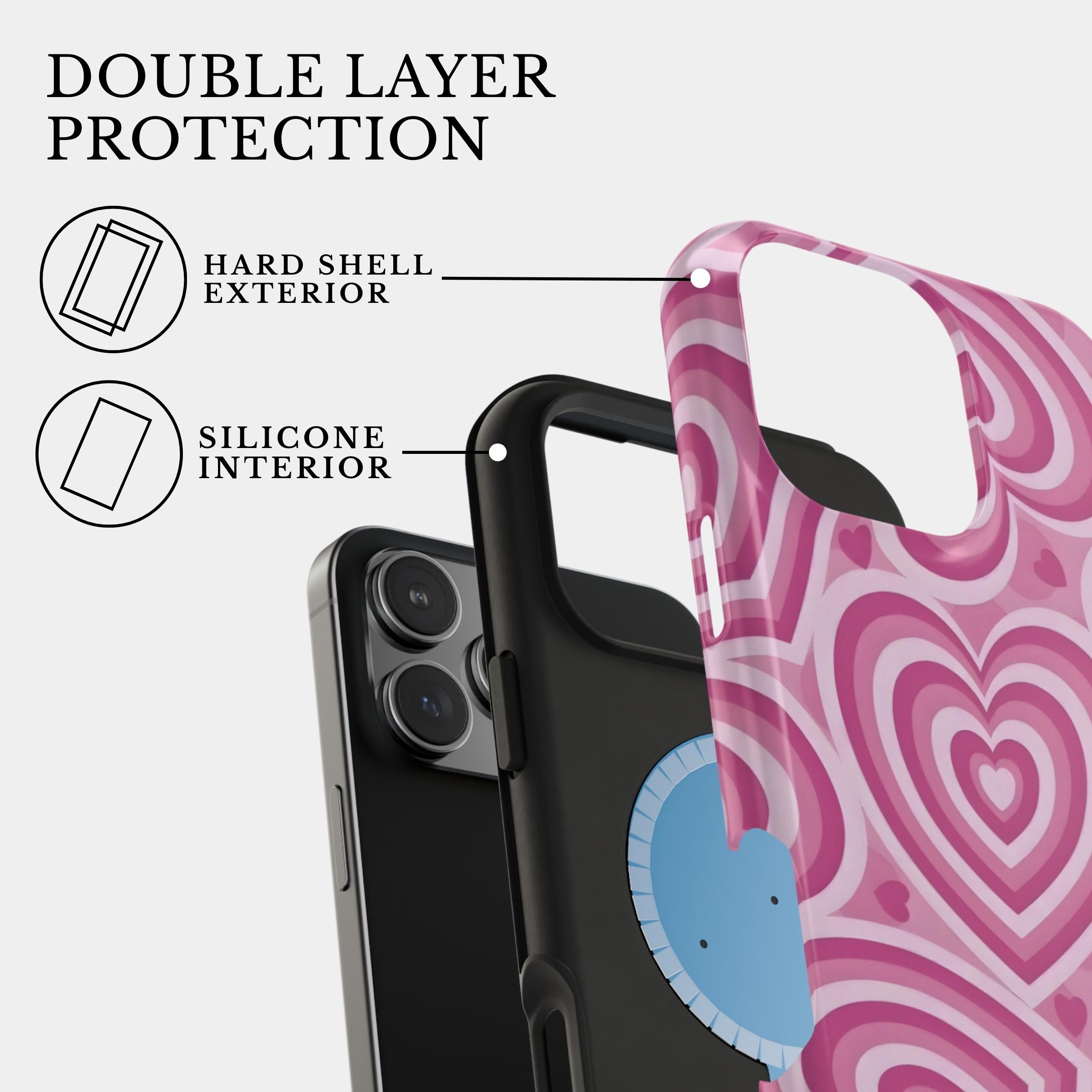 iPhone 16 plus Case Cover | The Blush Heart | #1016