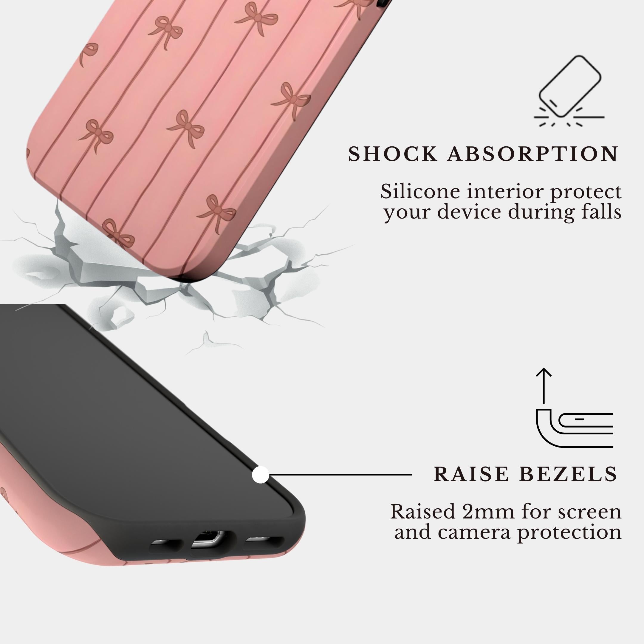 iPhone 12 Pro Max Case Cover | The Blush Ribbons | #1149