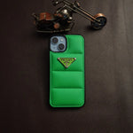 iPhone 15 Plus Green Prada Puffer Case NAMO COVERS