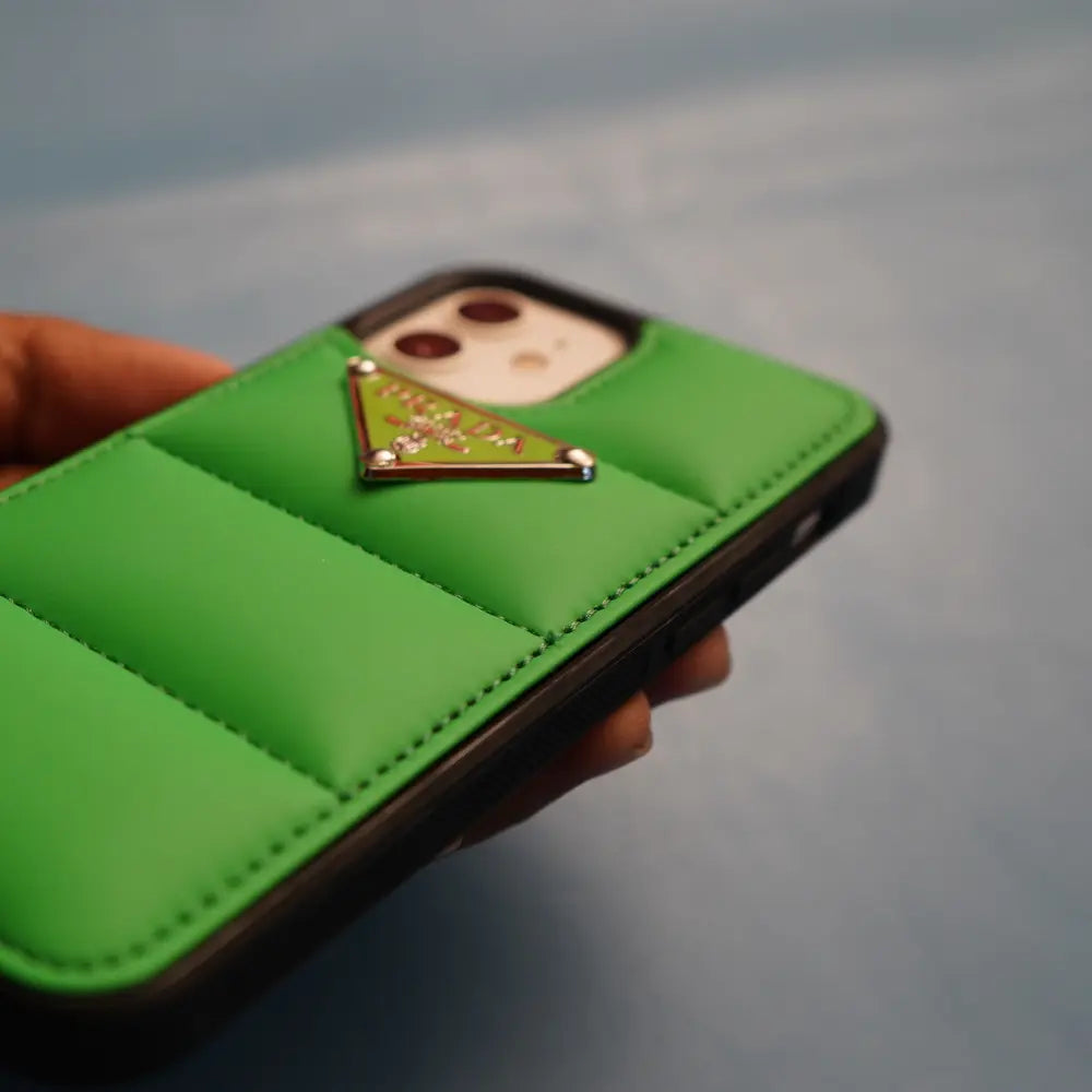 iPhone 11 Green Prada Puffer Case NAMO COVERS