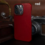 Shades of Glory Red Leather Case without Magsafe (Oil Wax Leather) NAMO COVERS