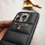 Black Prada Puff Covers for iPhone NAMO COVERS