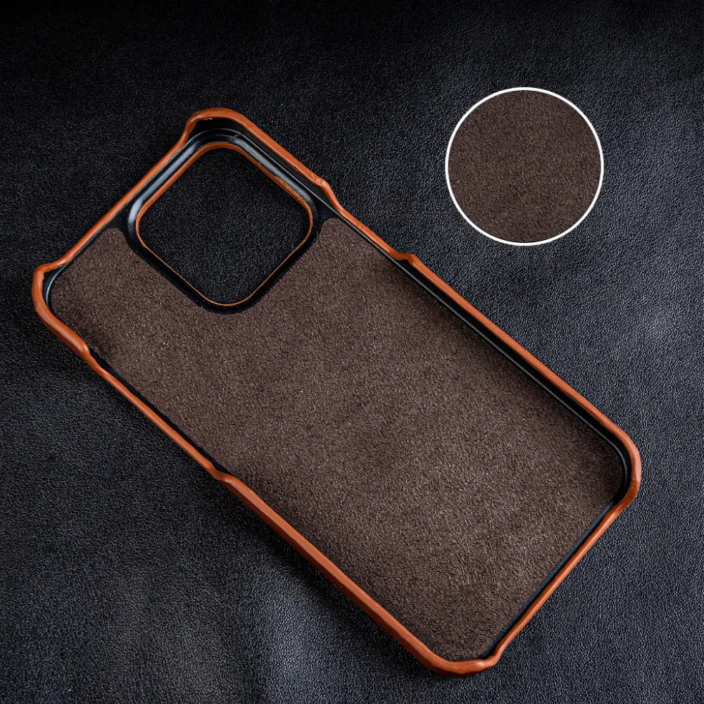 Shades of Glory Light Brown Leather Case without Magsafe (Oil Wax Leather) NAMO COVERS