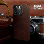 Shades of Glory Light Brown Leather Case without Magsafe (Oil Wax Leather) NAMO COVERS