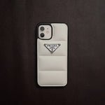 White Prada Puff Covers for iPhone NAMO COVERS