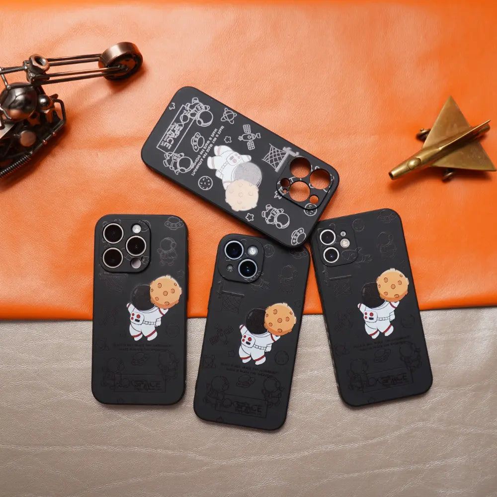 Black Space Astronaut Silicone Case | Namo Covers NAMO COVERS