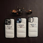 White Prada Puff Covers for iPhone NAMO COVERS