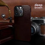 Shades of Glory Deep Brown Leather Case without Magsafe (Oil Wax Leather) NAMO COVERS