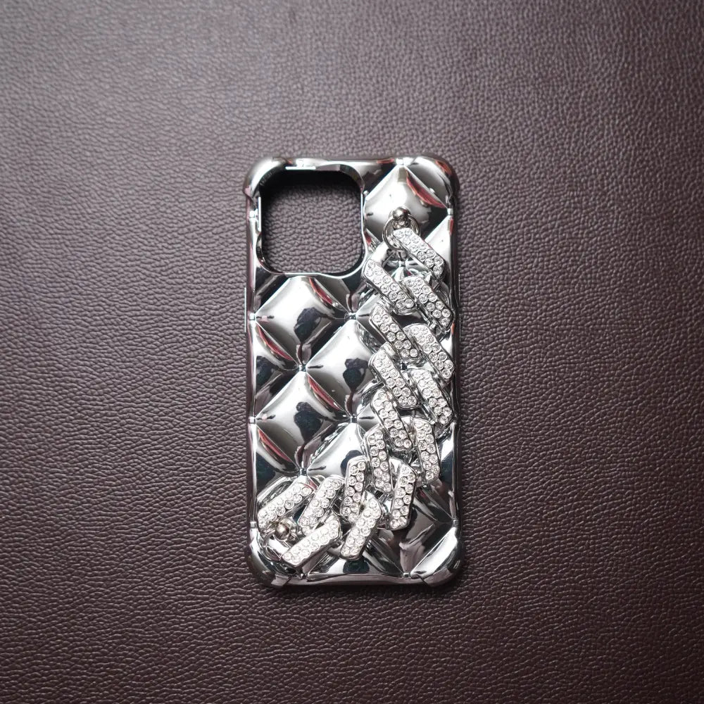 Silver Luxury Diamond Chain Strap Case for iPhone NAMO COVERS