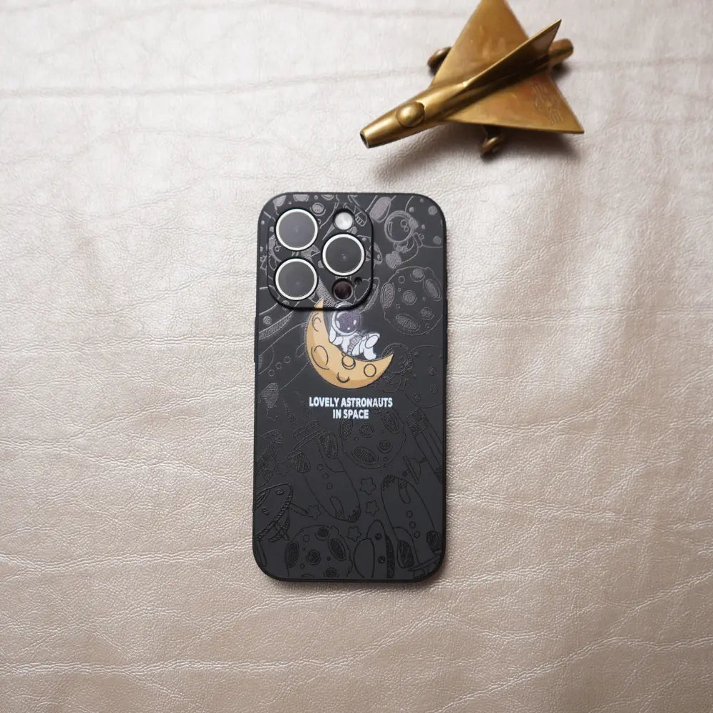 Black Lovely Astronaut Silicone Case | Namo Covers NAMO COVERS