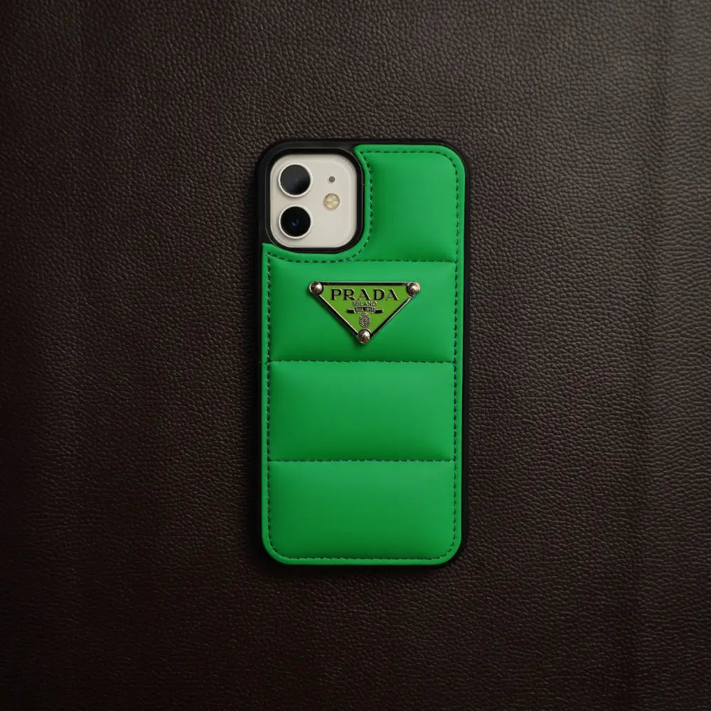 Green Prada Puff Covers for iPhone NAMO COVERS