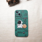 iPhone 13 Mini Green Space Astronaut Silicone Case NAMO COVERS