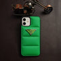 iPhone 12 Green Prada Puffer Case NAMO COVERS