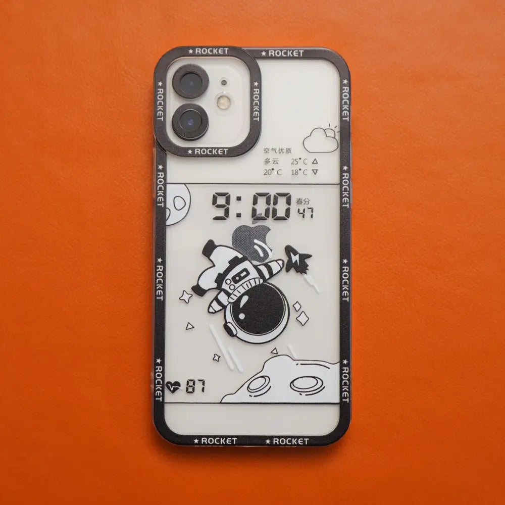 Falling-Down Astronaut Cartoon Printed Case for iPhone NAMO COVERS