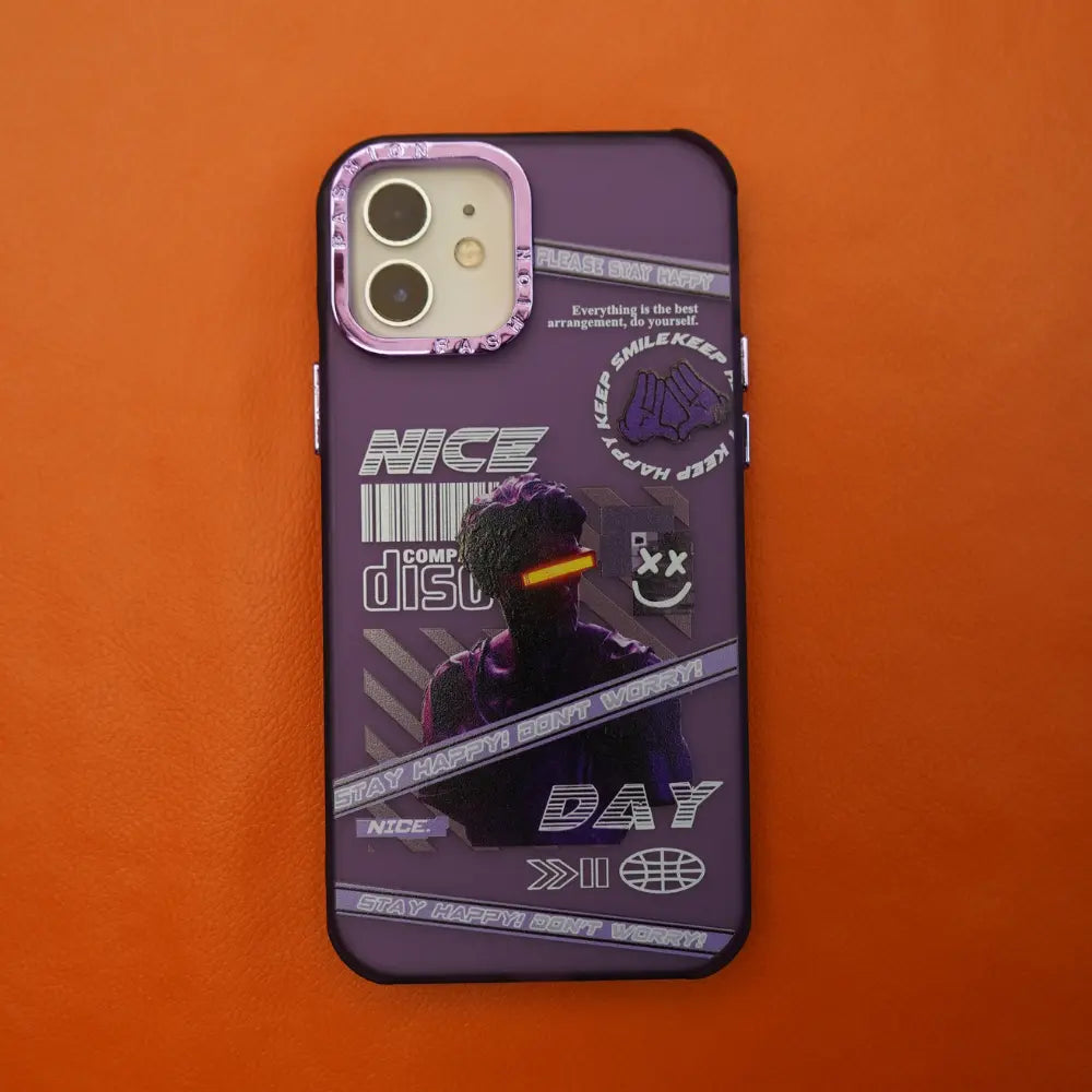 iPhone 12 Fashion Trendy Aesthetic Case Purple NAMO COVERS