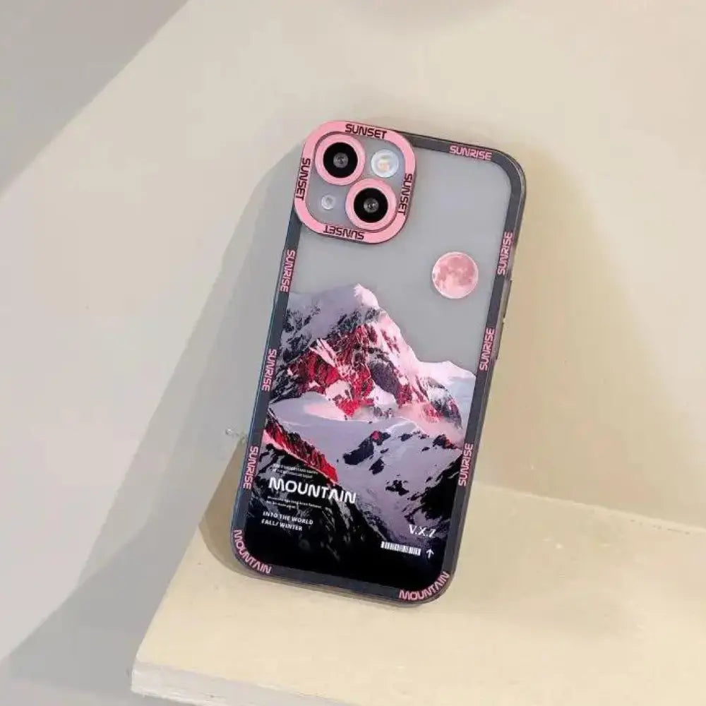 iPhone Xs Snow Mountain & Sunset Covers NAMO COVERS