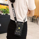 iPhone 12 Black Crossbody Purse case NAMO COVERS