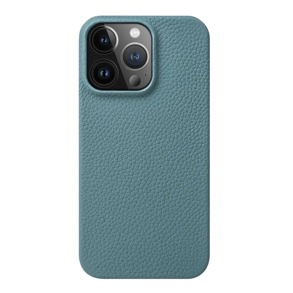 iPhone 12 Luxury Real Light Blue Leather case without Magsafe (Top Grain Leather)