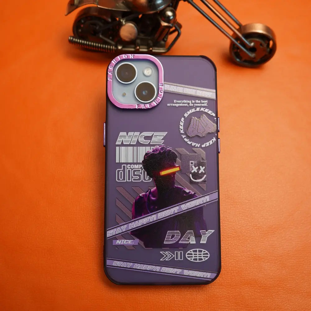 iPhone 15 Fashion Trendy Aesthetic Case Purple NAMO COVERS