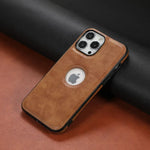 iPhone 12 Mini Leather Cover with Apple Logo Cut SS TRADERS