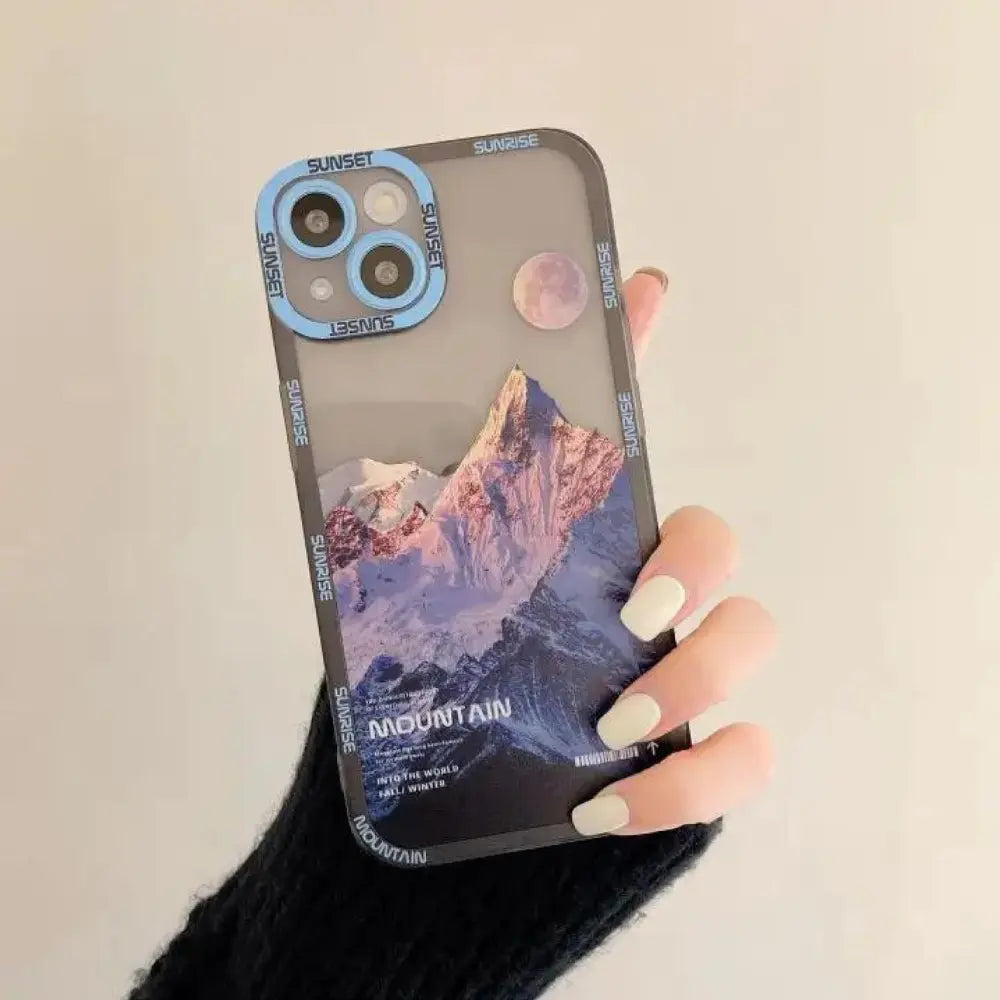 iPhone Xs Snow Mountain & Sunset Covers NAMO COVERS