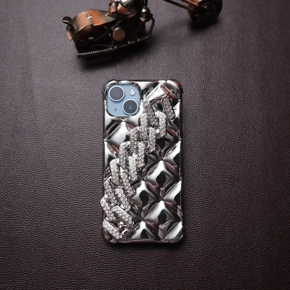 Silver Luxury Diamond Chain Strap Case for iPhone NAMO COVERS