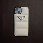 White Prada Puff Covers for iPhone NAMO COVERS