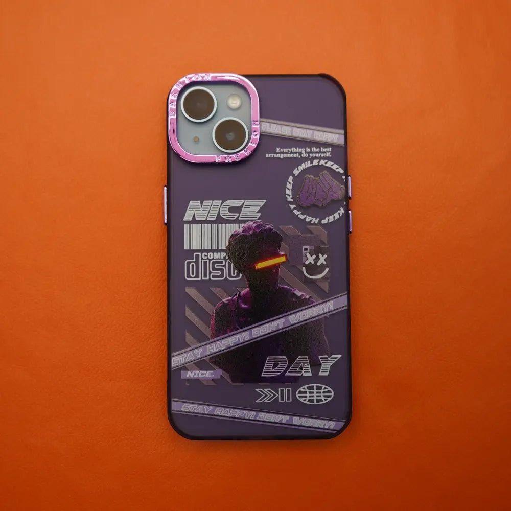 iPhone 14 Plus Fashion Trendy Aesthetic Case Purple NAMO COVERS