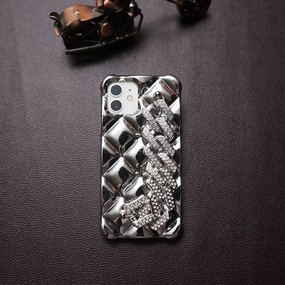 Silver Luxury Diamond Chain Strap Case for iPhone NAMO COVERS