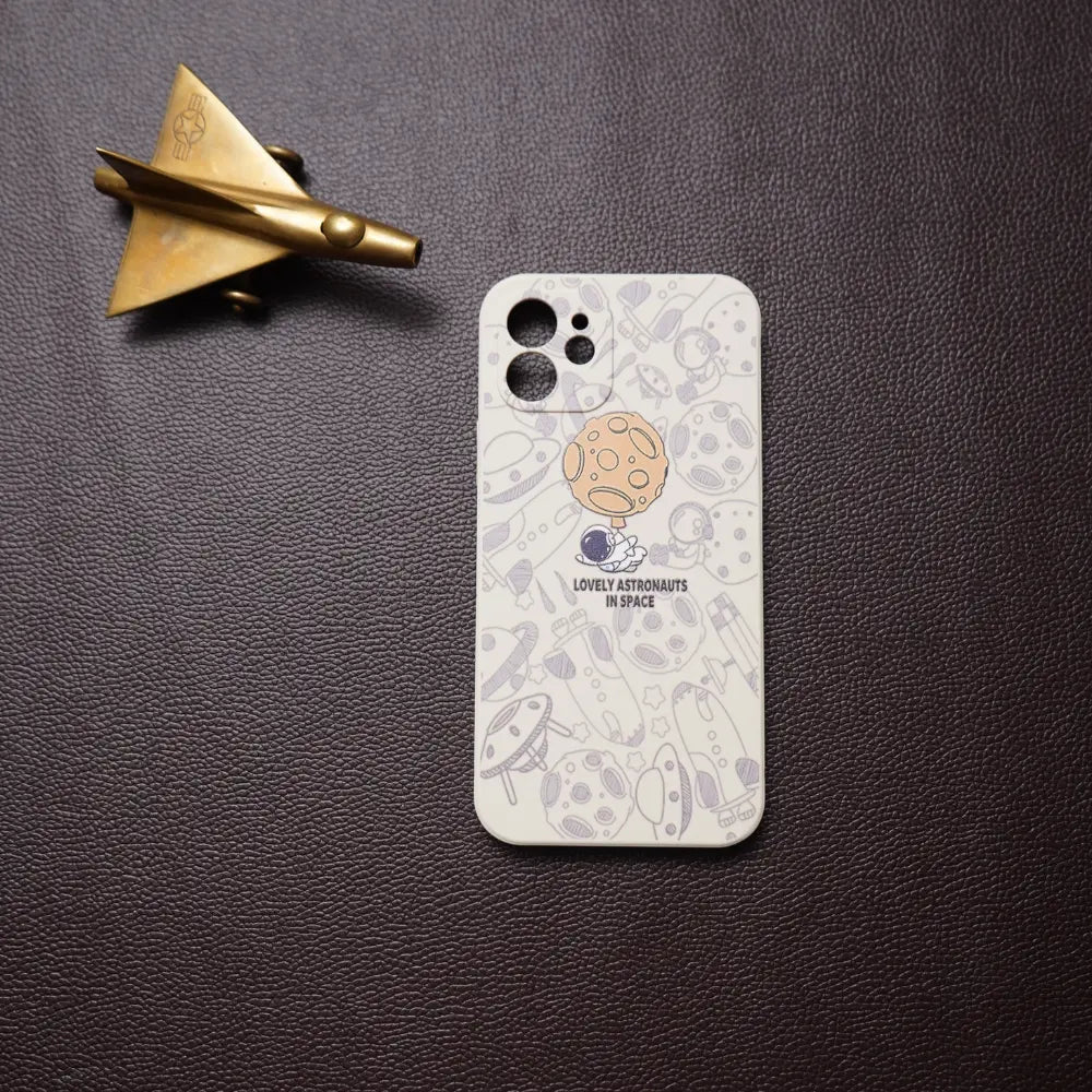 White Lovely Astronaut Silicone Case | Namo Covers NAMO COVERS