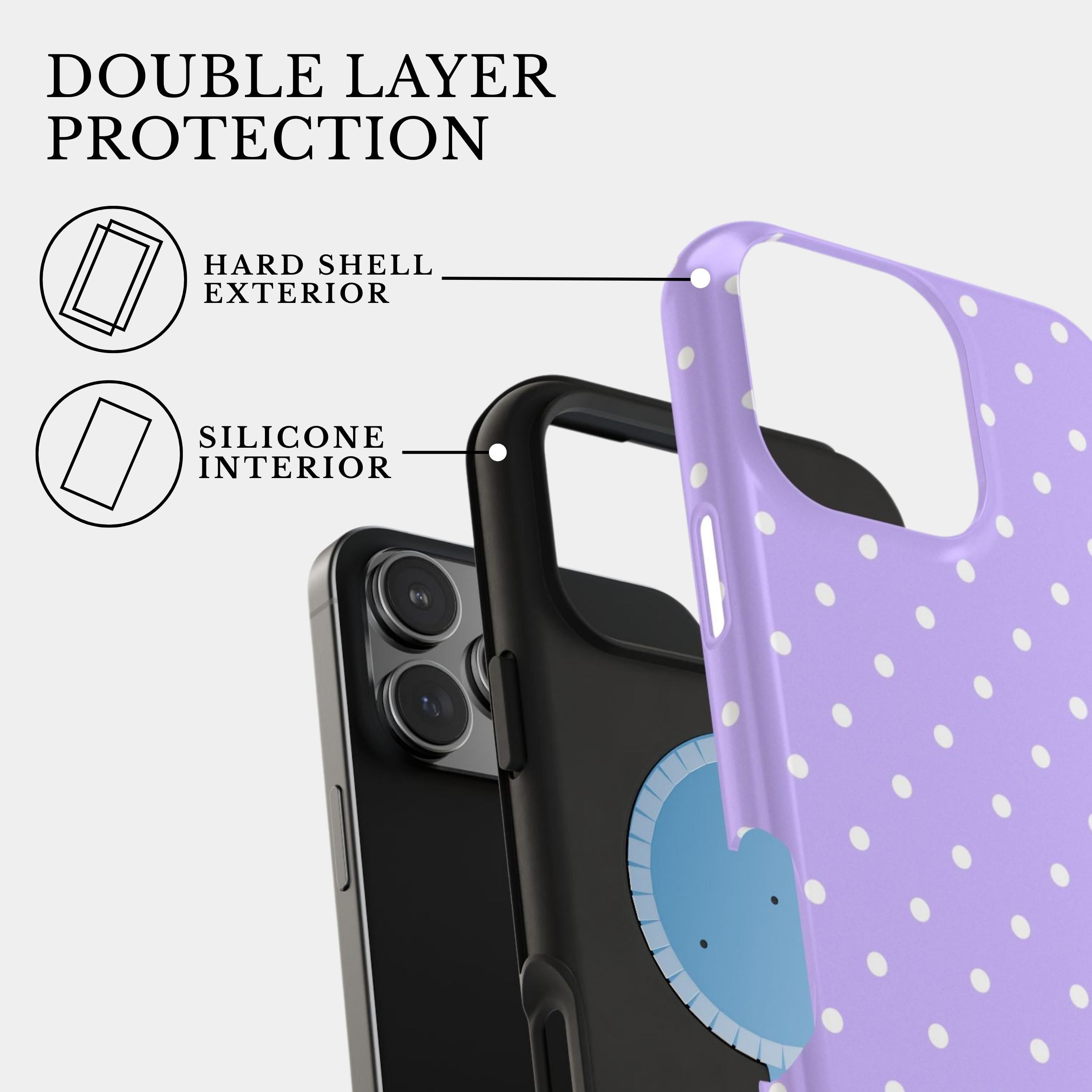 iPhone 17 Air Case Cover | The Lilac Polka Reverie | #1182