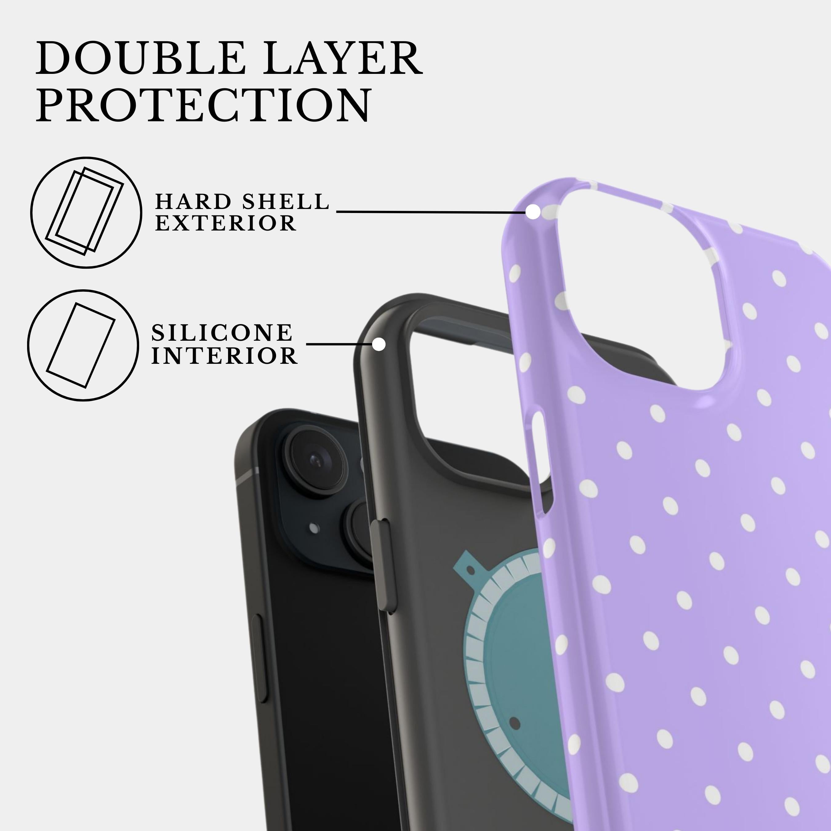 iPhone 14 Case Cover | The Lilac Polka Reverie | #1182