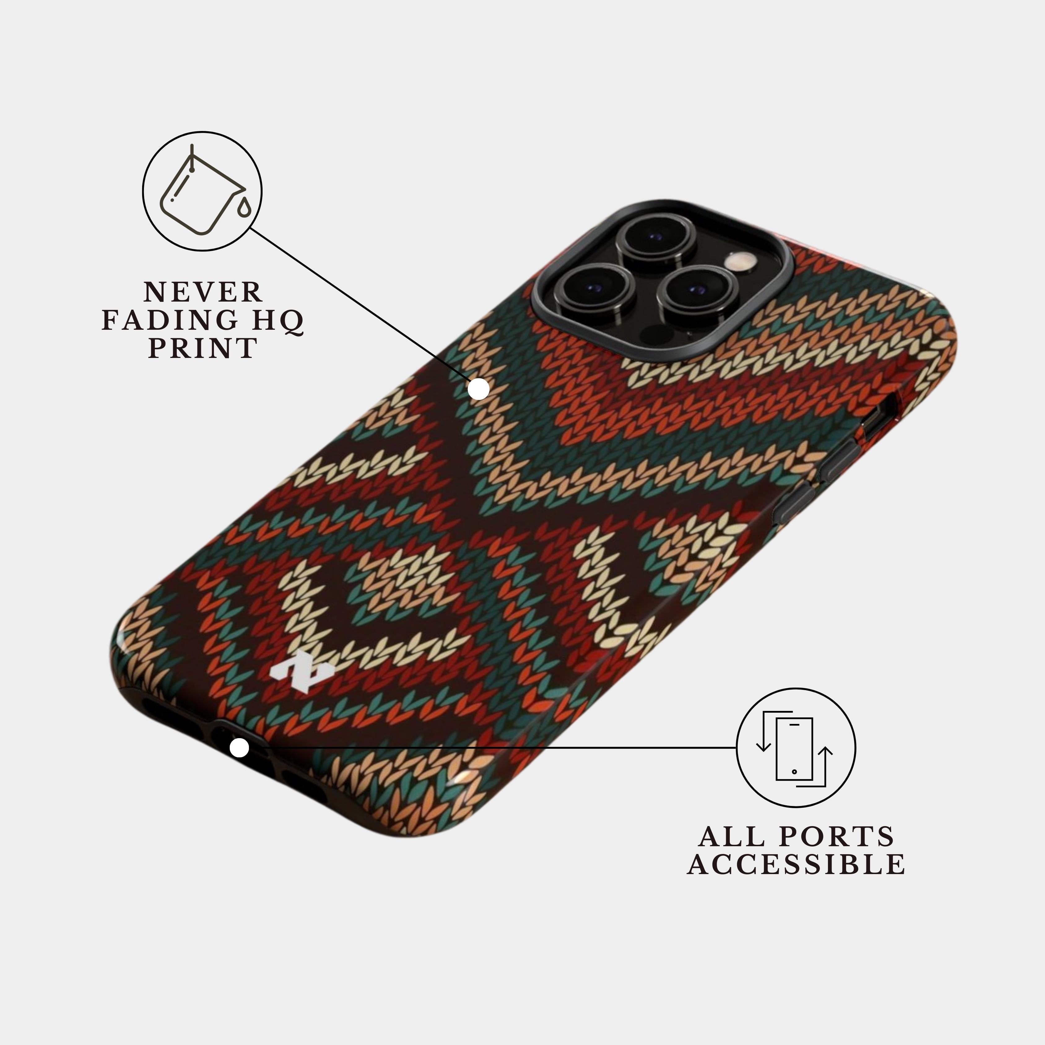 iPhone 17 Pro Case Cover | The Woven Ember | #1192
