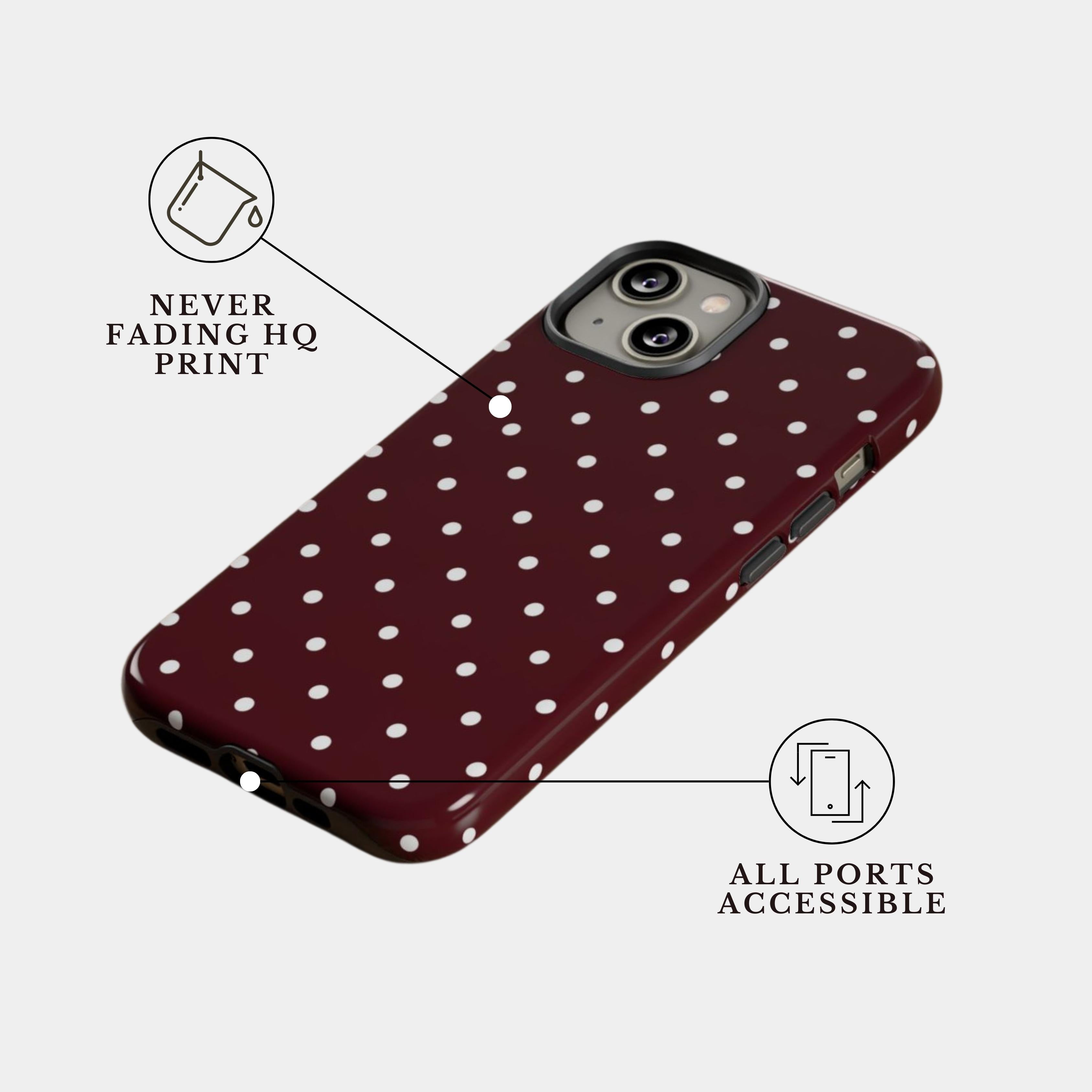 iPhone 15 Plus Case Cover | The Classic Polka Dot | #1177