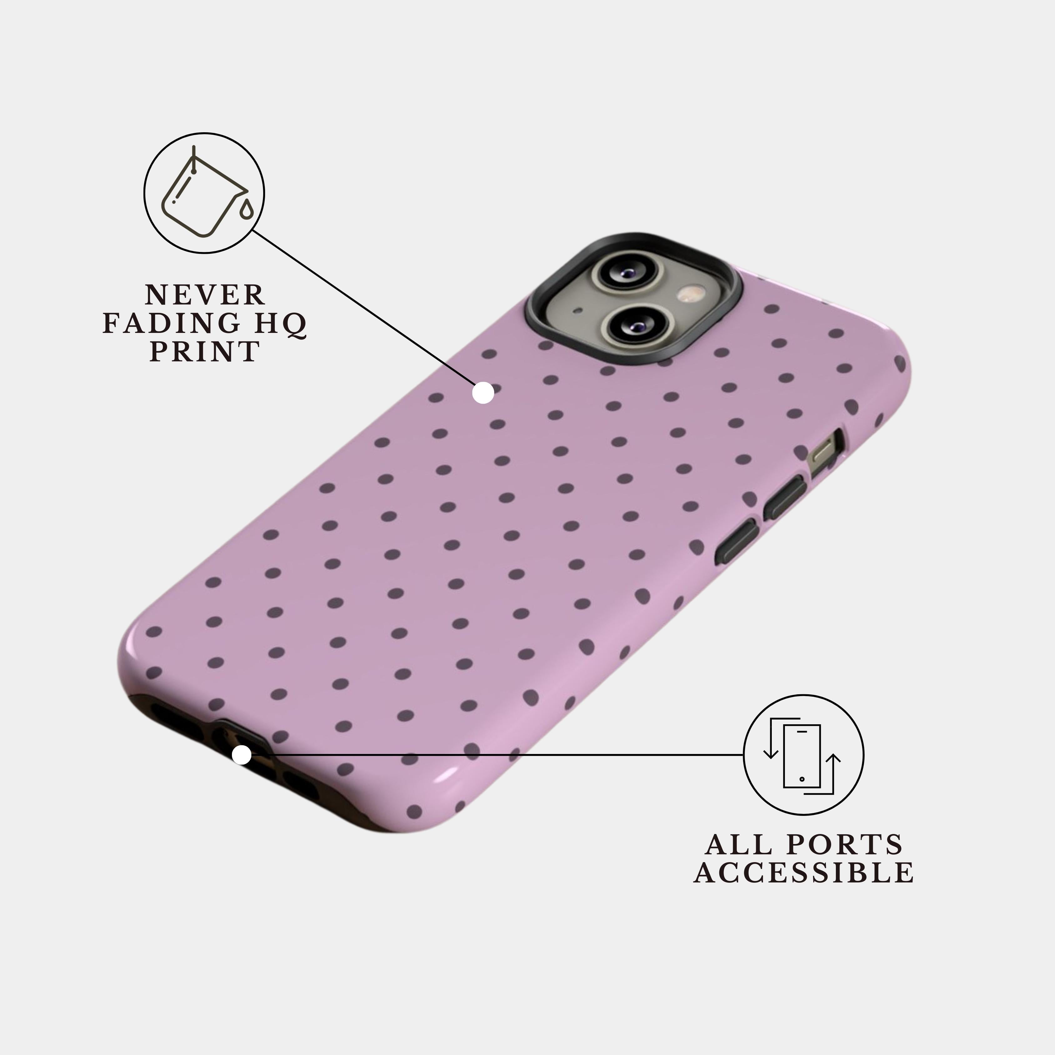 iPhone 14 Plus Case Cover | The Soft Polka | #1183