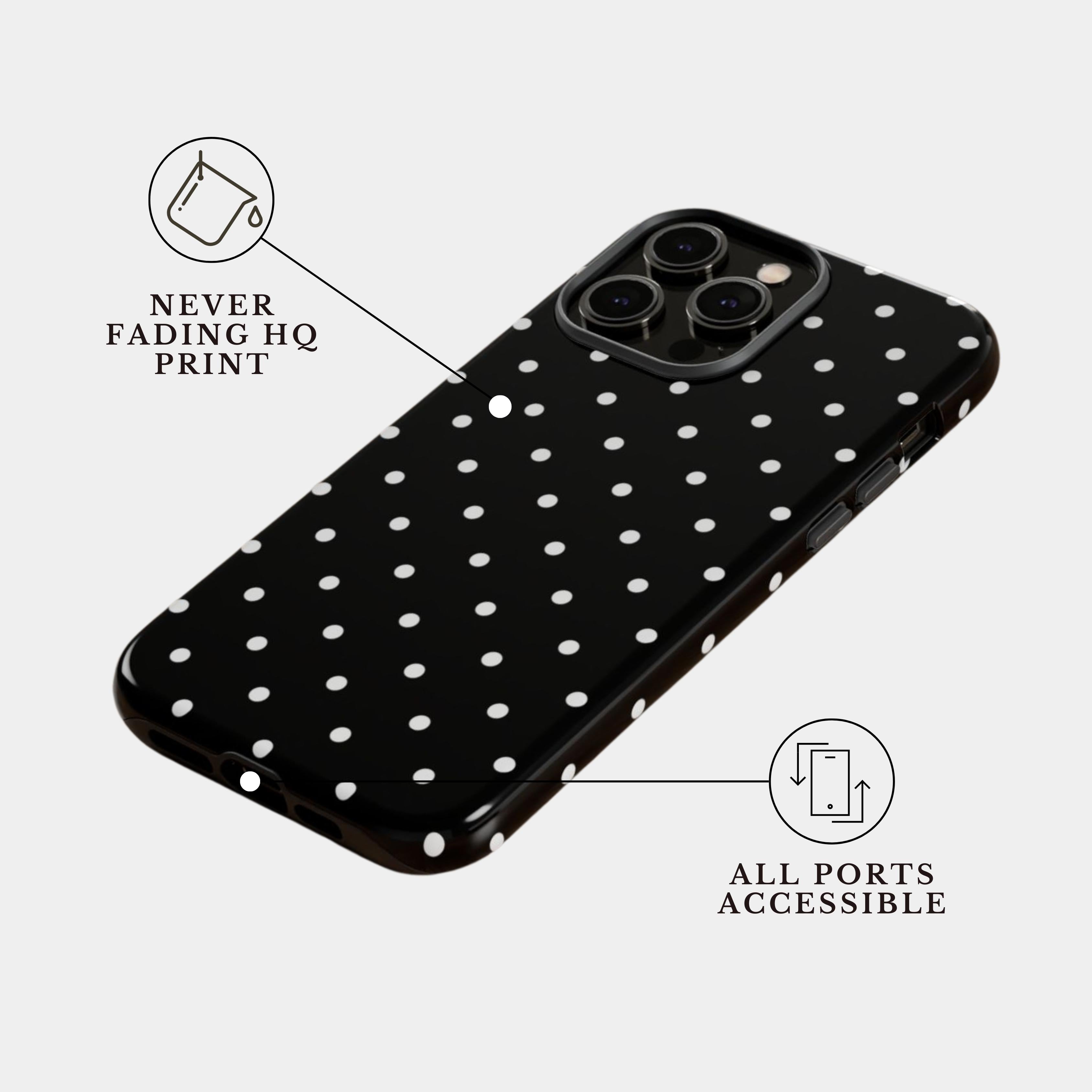 iPhone 15 Pro Case Cover | The Midnight Dot | #1178