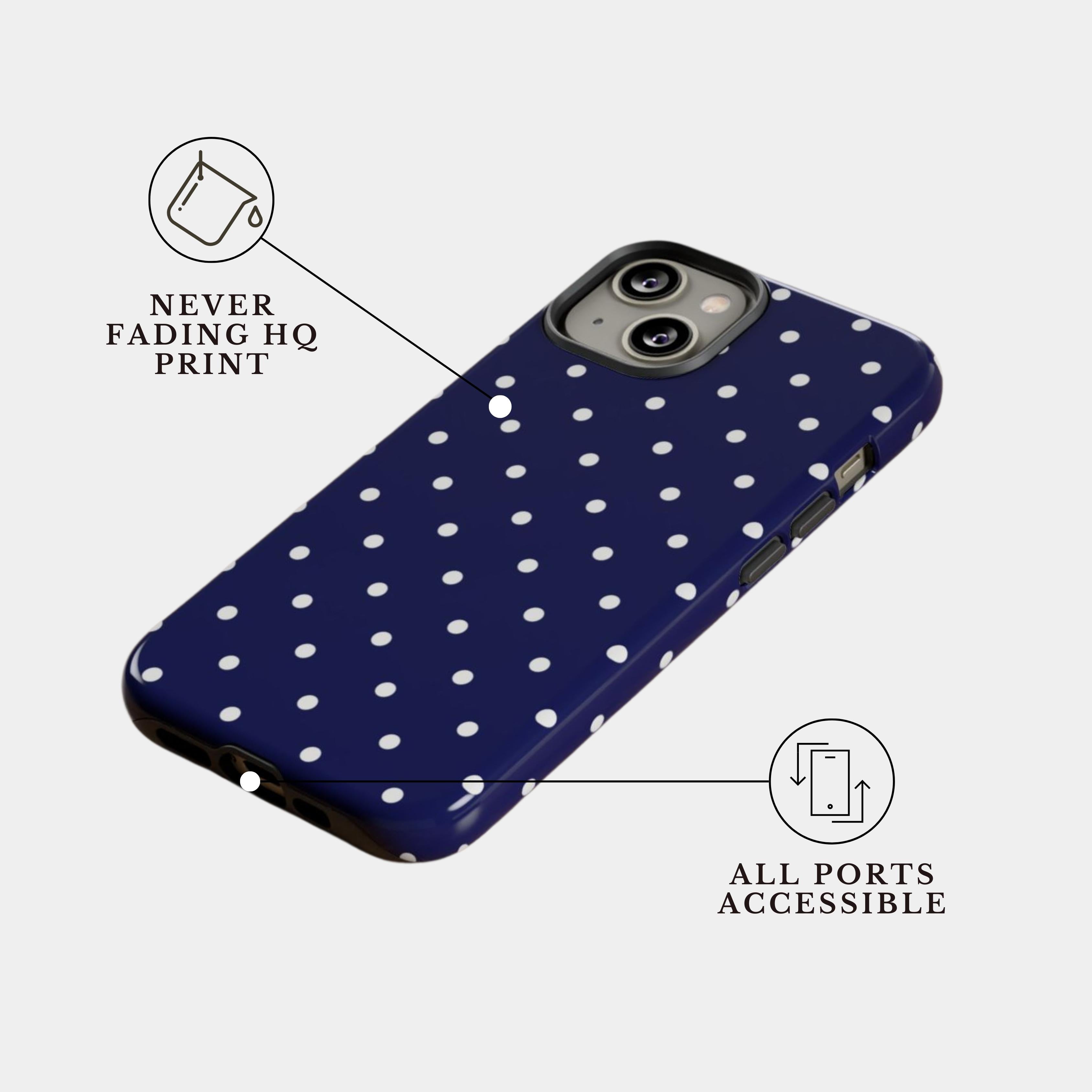 iPhone 13 mini Case Cover | The Moonlit Polkadior | #1180