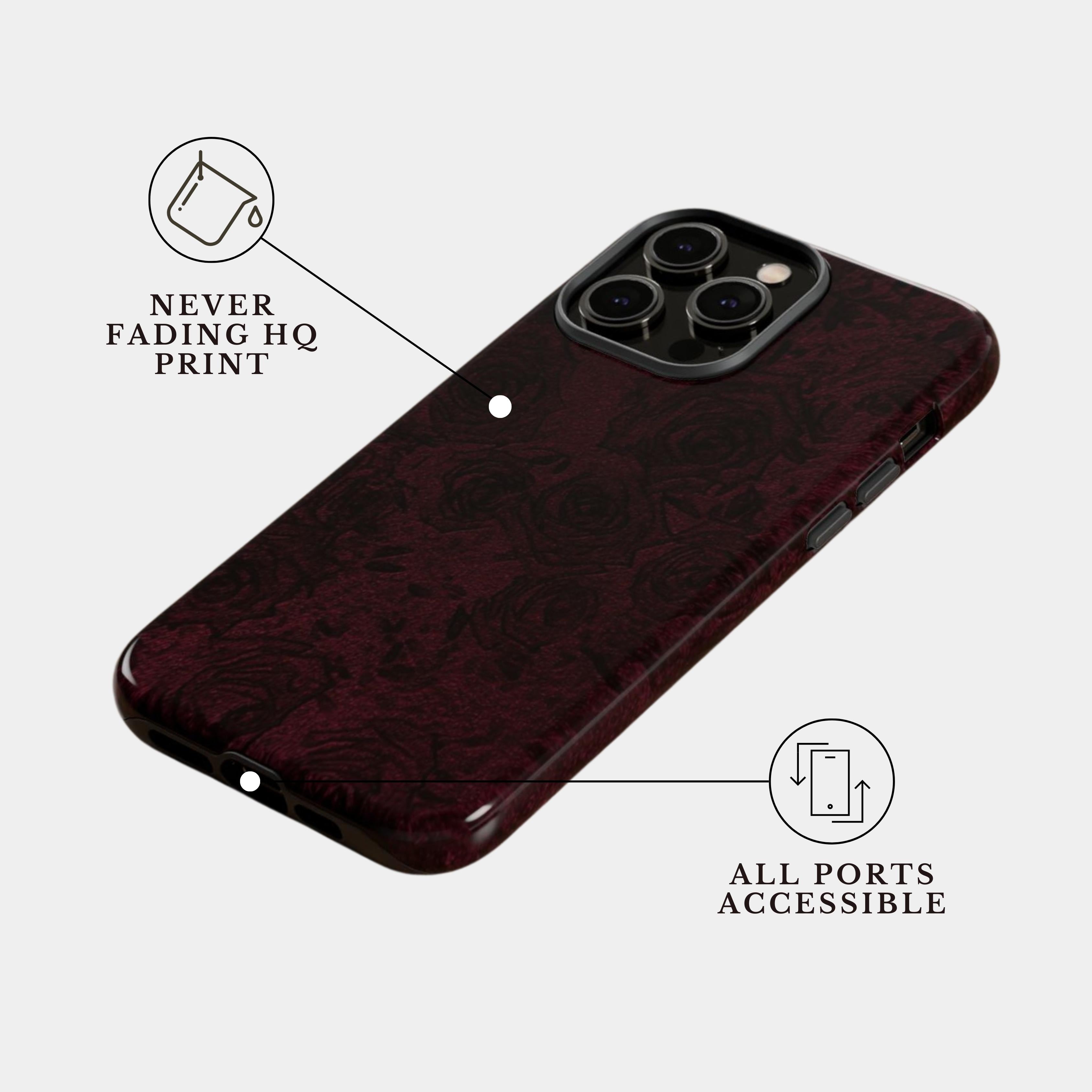 iPhone 16 Pro Case Cover | The Velvet Thorns | #1196