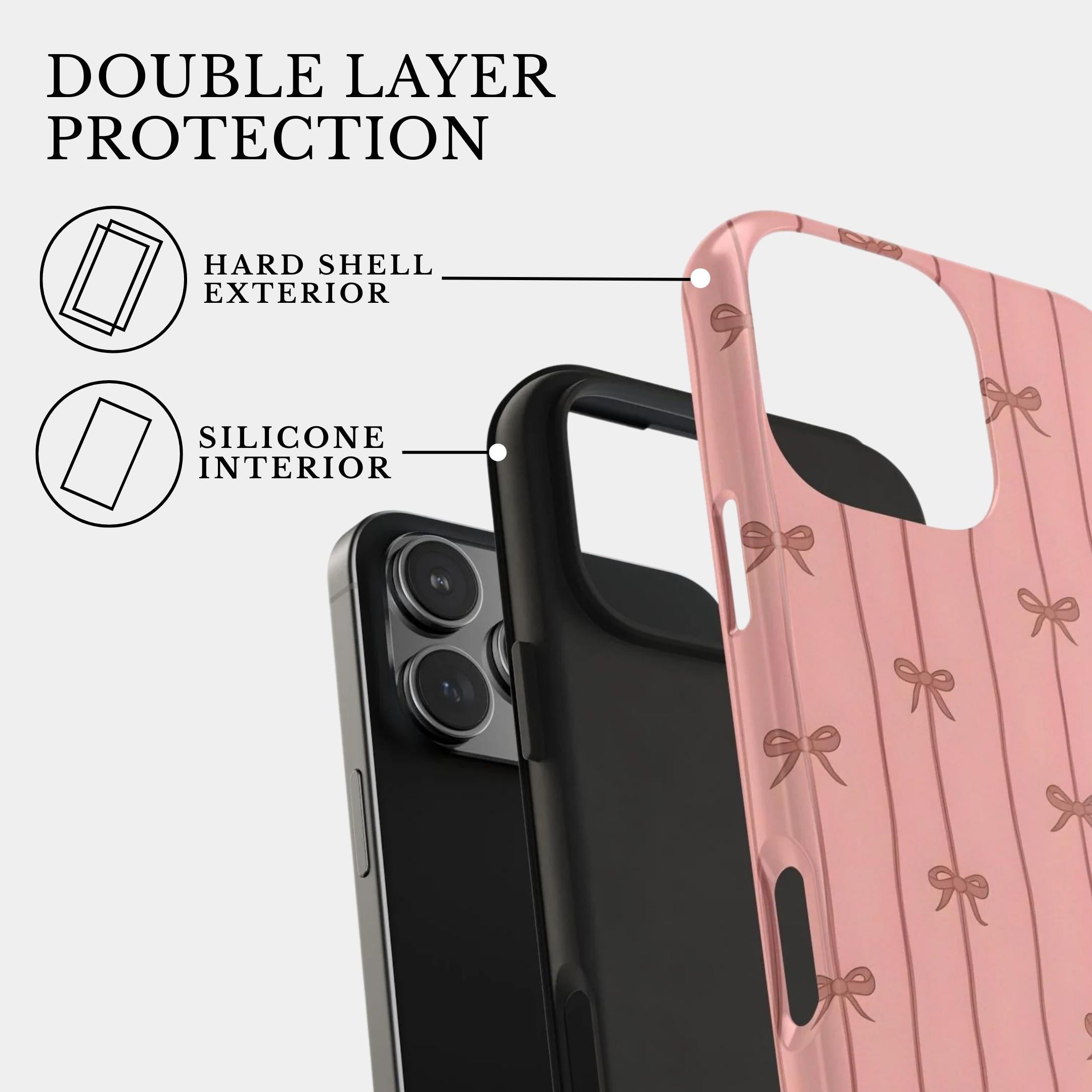 iPhone 12 Pro Max Case Cover | The Blush Ribbons | #1149
