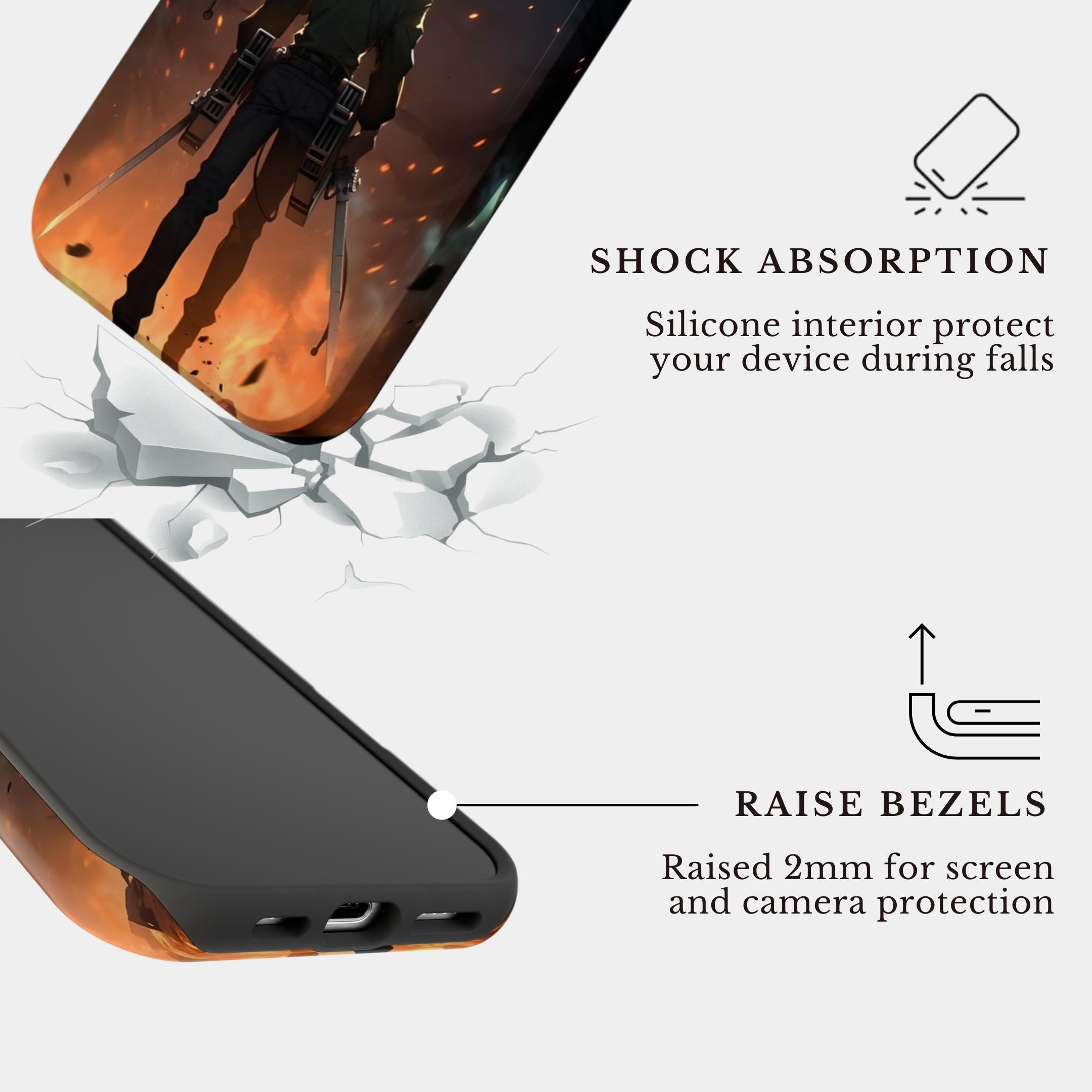 iPhone 14 Plus Case Cover | The Eren Godflame | #1003
