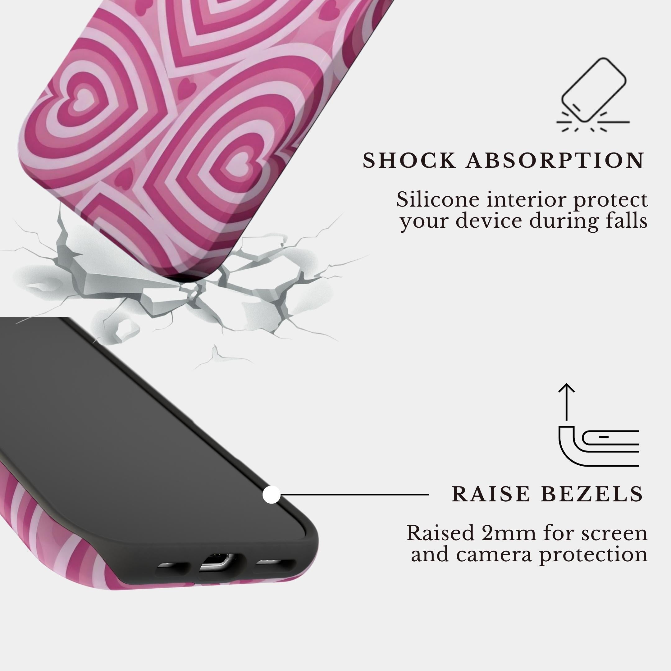 iPhone 16 plus Case Cover | The Blush Heart | #1016