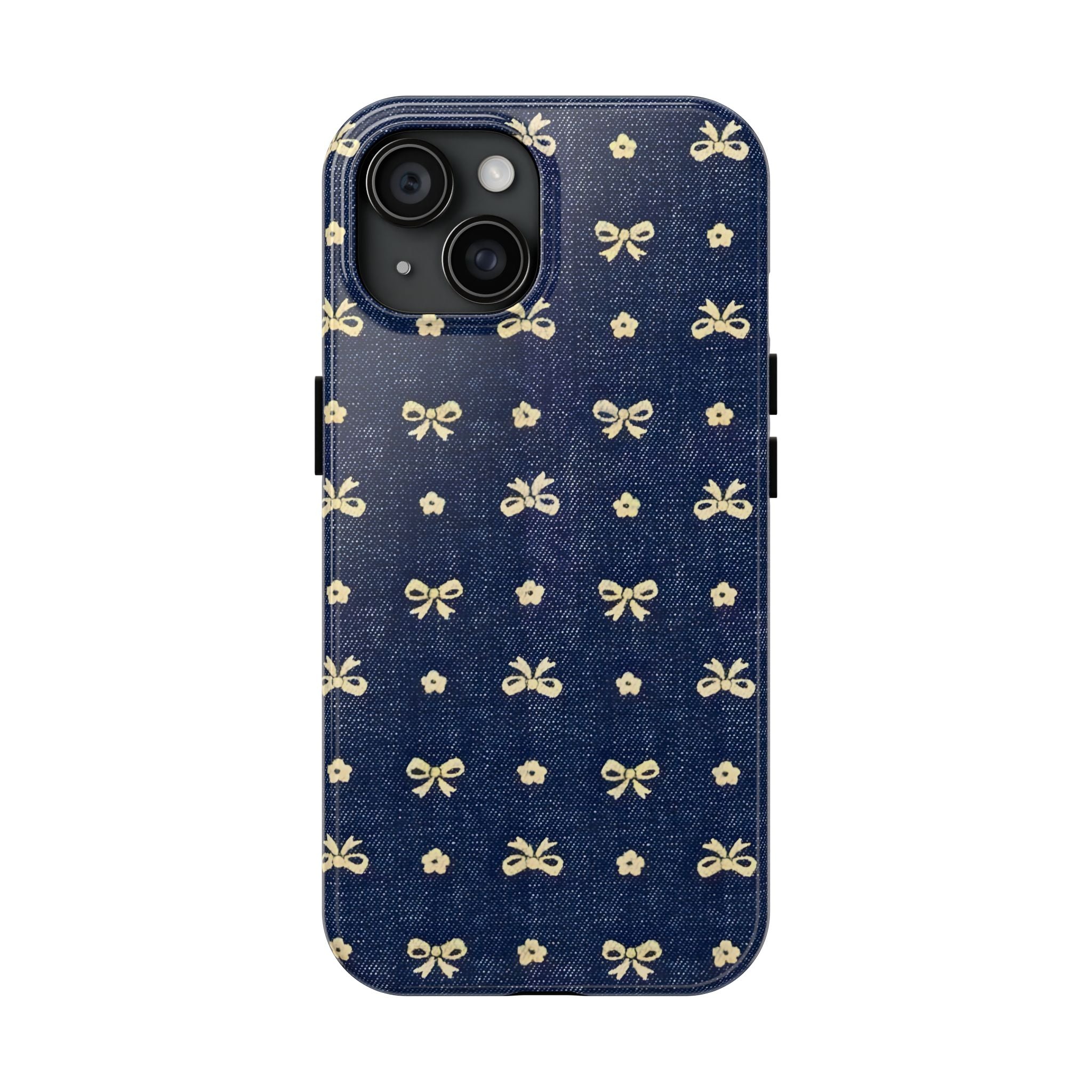 iPhone 12 Mini Case Cover | The Denim Blossoms | #1150