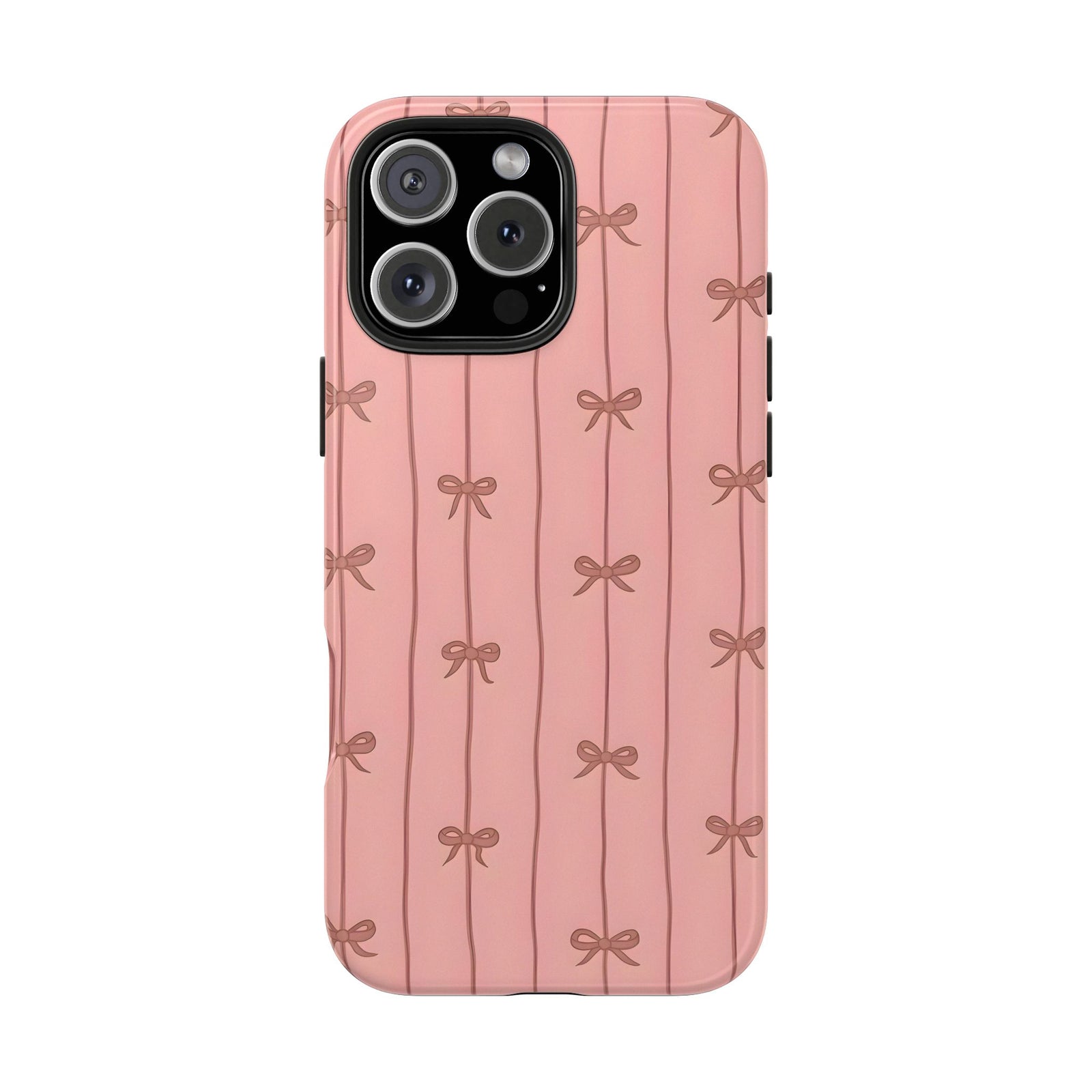 iPhone 16 Pro Max Case Cover | The Blush Ribbons | #1149